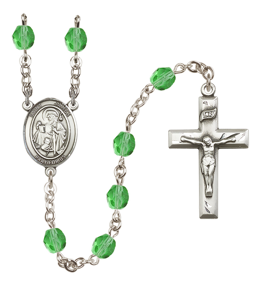 Saint James The Greater R6000-8050 6mm Rosary Peridot